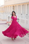 KA 1097 Faux Blooming with Embroidery Party Wear Gown Wholesale Shop In Surat